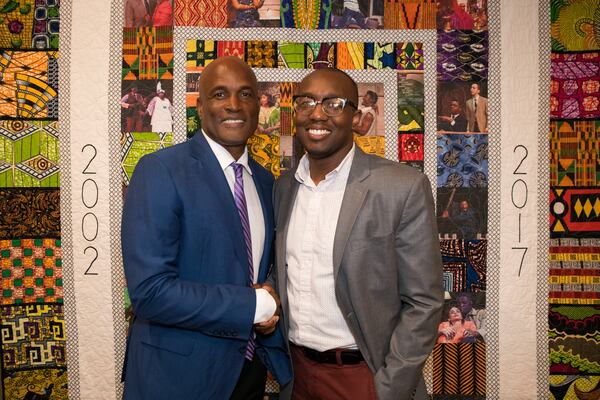 Kenny Leon (left) handed over the reins to the theater company he co-founded in 2002. Playwright and actor Jamil Jude (right) began his tenure as artistic director of True Colors Theatre Compnay with the 2019-20 season, and Leon is now artistic director emeritus. CONTRIBUTED BY KENNY LEON’S TRUE COLORS THEATRE COMPANY