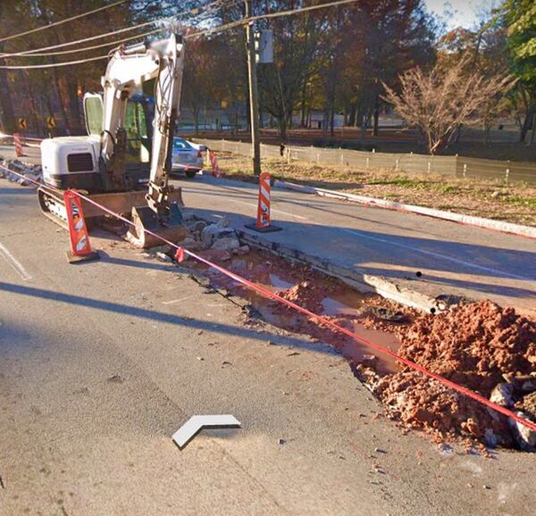 Roadwork along Martin Luther King Jr. Drive. (Google Photo)