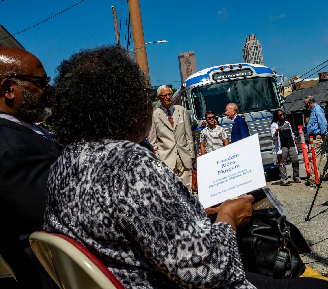 Freedom Riders bus replica at MLK home