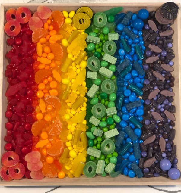 Since candy comes in every color of the rainbow, candy boards can, too. CONTRIBUTED BY ELIZABETH SCHMITT