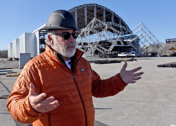 Jack Murphy, the mastermind behind the DirecTV Super Saturday Night venue, takes the AJC through what itâs like to prep the stage for a Super Bowl concert. RYON HORNE / RHORNE@AJC.COM