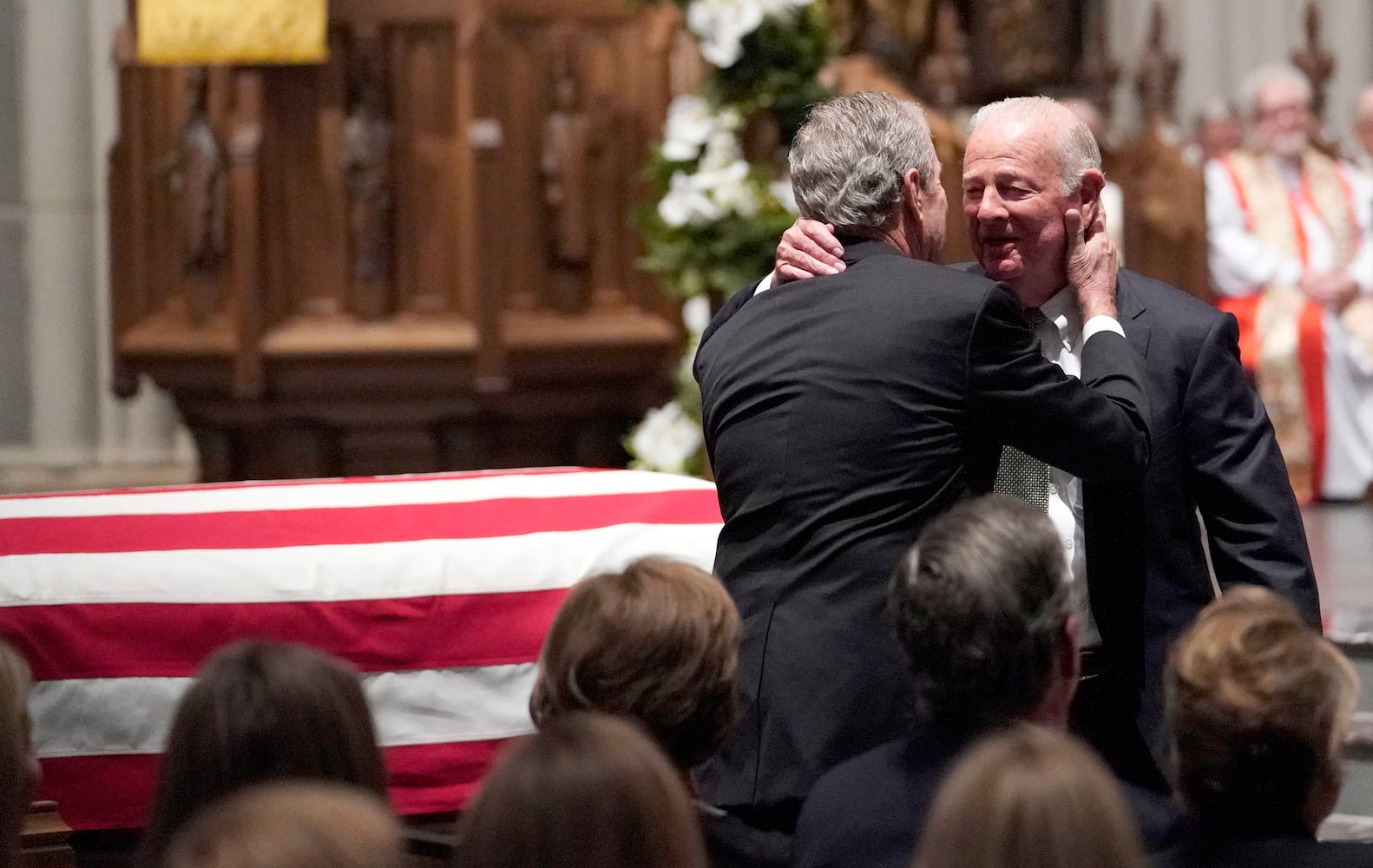 Photos: President George H.W. Bush lies in repose at Houston church