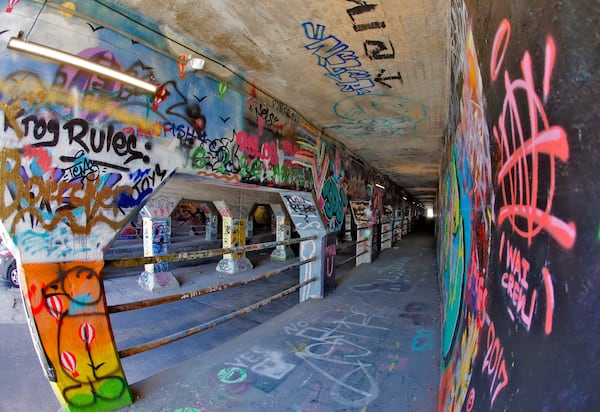 Examples of art work in the Krog Street tunnel. 