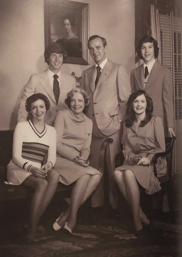 Gov. George Busbee and family during his tenure. Family photo provided to the AJC