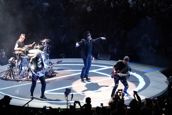  The band performed its punchiest numbers - "Vertigo" and "Elevation" among them, from the small "E" stage. Photo: Robb Cohen Photography & Video /RobbsPhotos.com