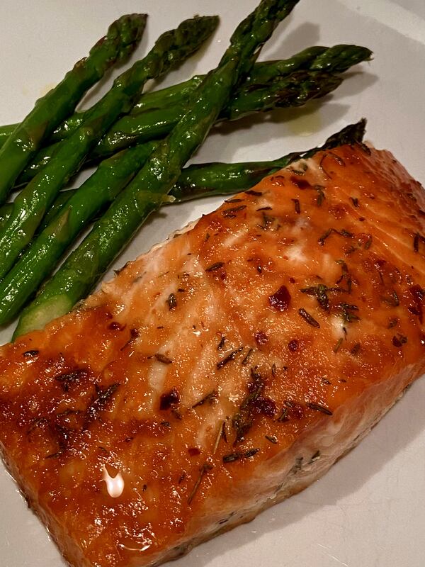 Chef Bob Brinson’s Maple Glazed Salmon. 
Courtesy of Bob Brinson