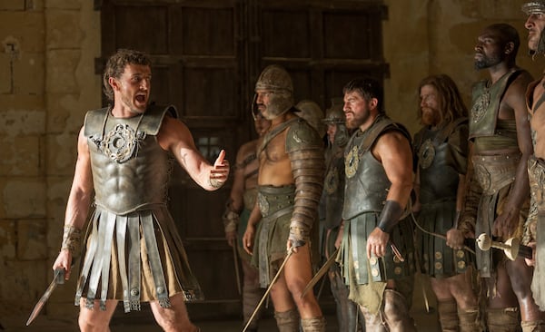 This image released by Paramount Pictures shows Paul Mescal, left, in a scene from "Gladiator II." (Aidan Monaghan/Paramount Pictures via AP)