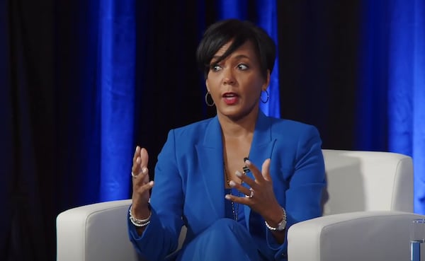 Former Atlanta Mayor Keisha Lance Bottoms said a stray bullet hit a room in her home where her nephew was sleeping. (Screenshot)