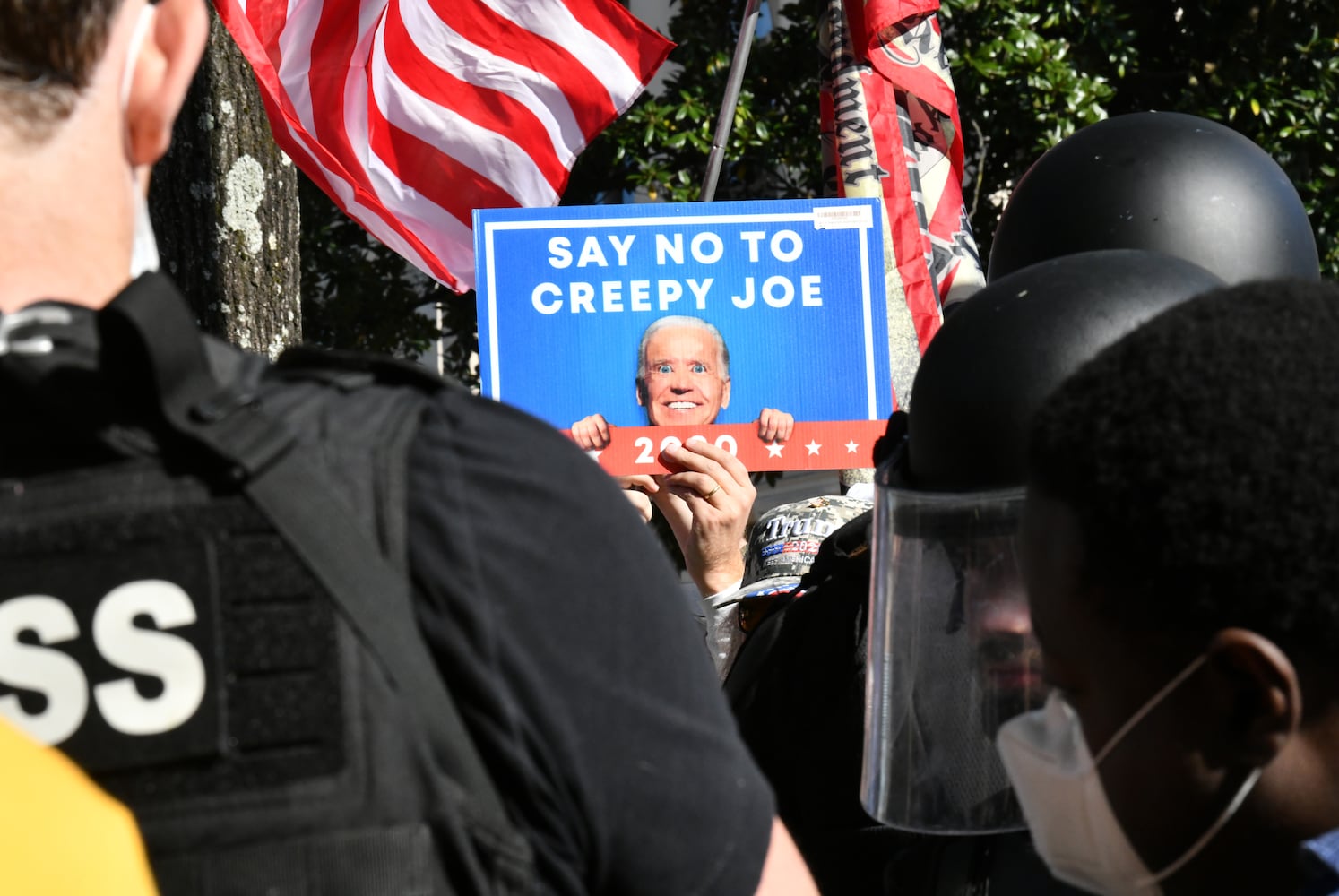 Trump supporters gather for protests in downtown Atlanta