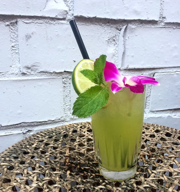  The Chartreuse Swizzle at S.O.S. Tiki Bar in Decatur. Photo: Beth McKibben