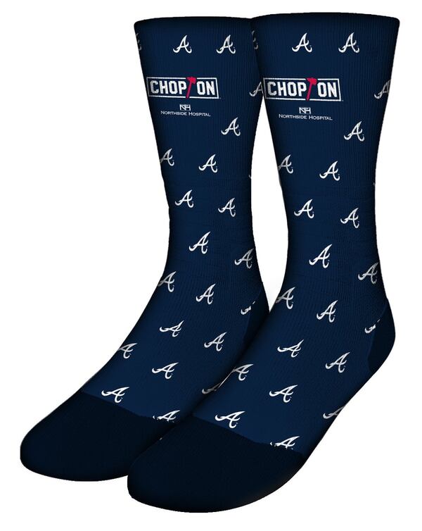 The Atlanta Braves are giving away a pair of socks to the first 10,000 men who enter SunTrust Park when the team faces the San Diego Padres on Father’s Day. CONTRIBUTED BY ATLANTA BRAVES