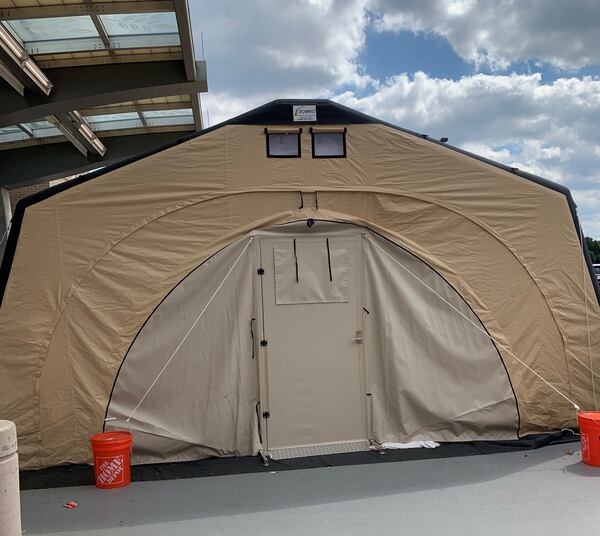 The emergency room tent expansion at the Children's Healthcare of Atlanta Scottish Rite Hospital.