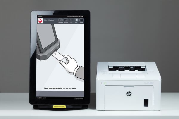 Georgia voters will soon use a new voting system that combines touchscreens and paper ballots. The ImageCastX by Dominion Voting is a touchscreen that voters will use to choose their candidates. Then their selections will be printed on a paper ballot. Voters can then review their choices and insert their ballots into a scanning machine.