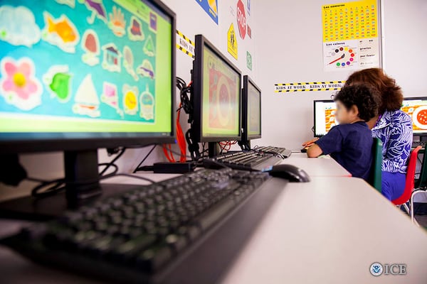 Children held in the South Texas Family Residential Center attend classes four hours a day.