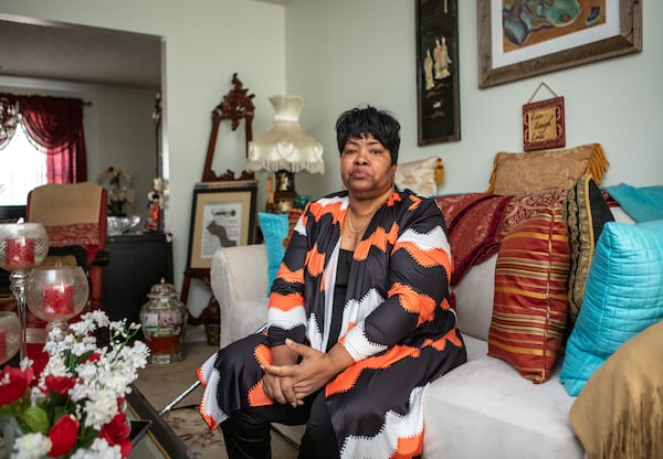 Sandra Stephens-Jordan says she has suffered health issues from the BioLab fire and is frustrated that Gov. Brian Kemp has not visited, returned her calls or made Rockdale County a priority. (Jenni Girtman for the AJC)