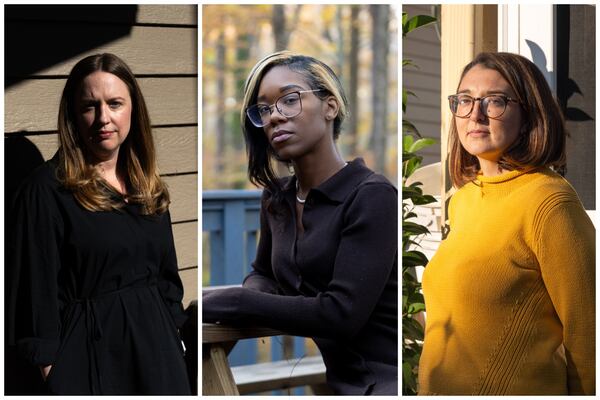 Mackenzie Kulik (left), Frida Simpson and Callie Beale Harper left Georgia to get abortion care.