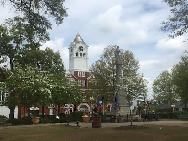  The downtown McDonough Square is featured prominently in "Krystal," in theaters Friday. Photo: Jennifer Brett