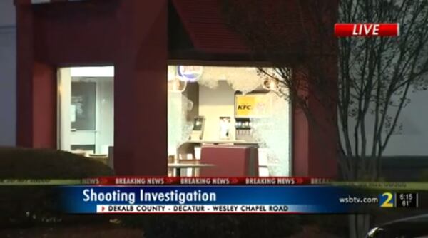 The business was damaged during the shooting Thursday evening.