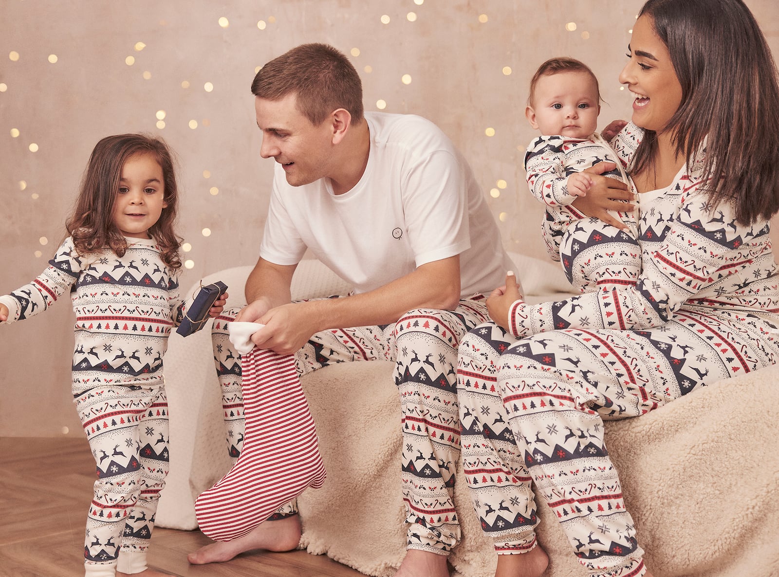 The holiday season calls for matching Fair Isle printed pajamas for the entire family, available at Mori.
(Courtesy of Mori)