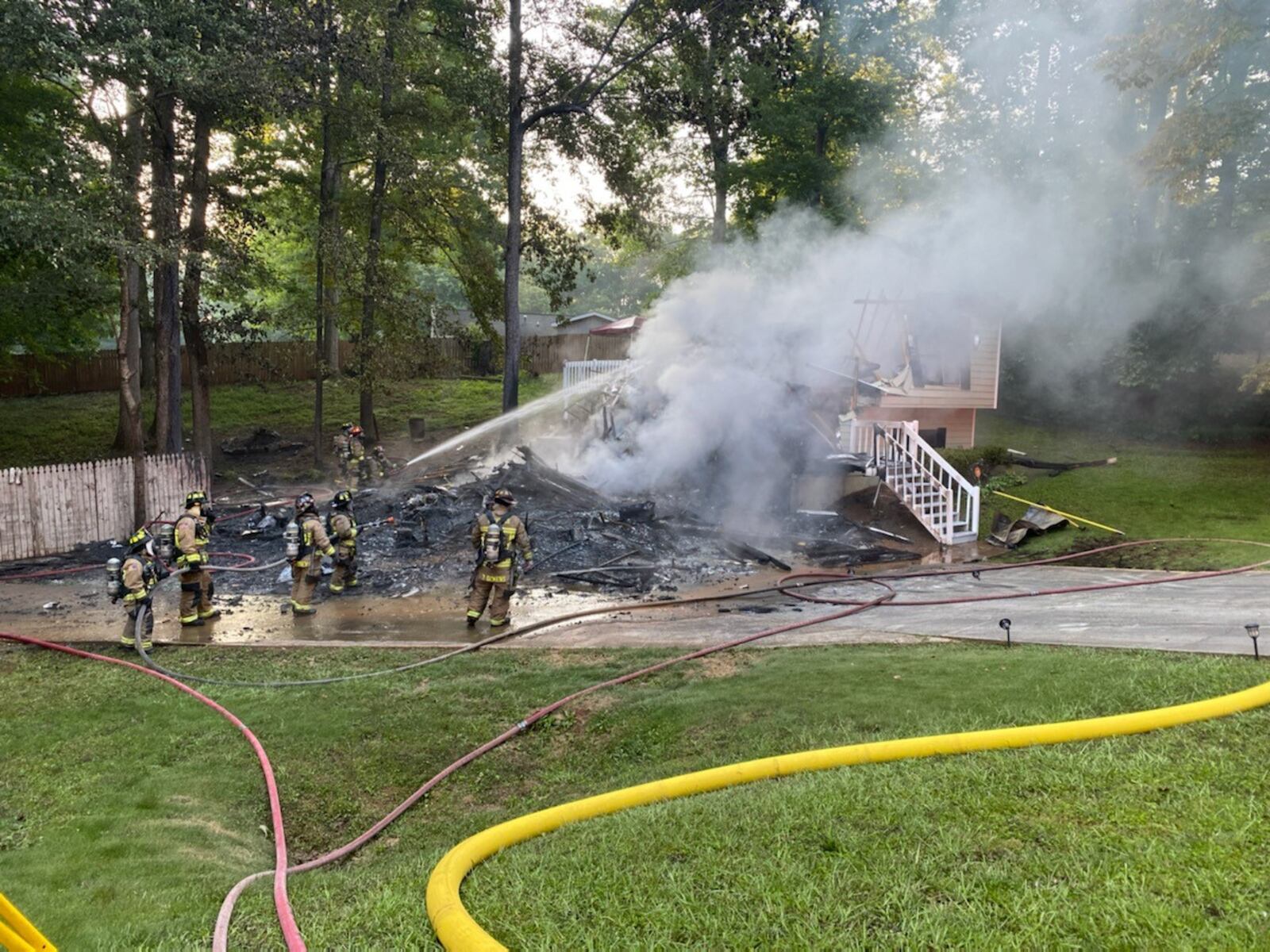 The fire started around 7 a.m. and was extinguished around 9 a.m.