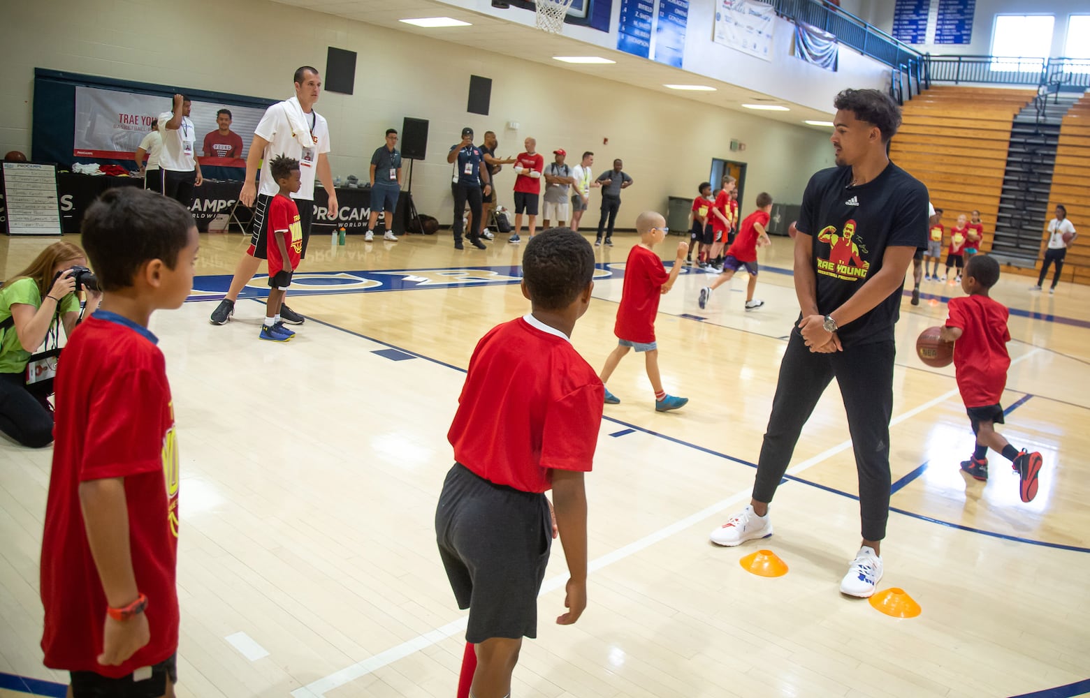 Photos: Hawks’ Trae Young appears at basketball camp for youngsters