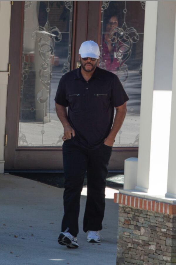 Tyler Perry visits Bobbi Kristina's hospice. Photo: Atlanta Filming