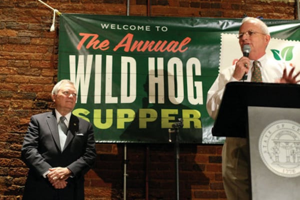 Georgia Agriculture Commissioner Gary Black, right, recently picked up the support of former Gov. Nathan Deal in his bid for the U.S. Senate. He also raised $700,000 during his first three weeks in the race, ranking him second for the quarter among Republicans hoping to unseat Democratic U.S. Sen. Raphael Warnock.