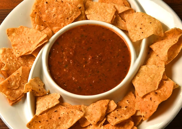 OG Taqueria Salsa with fresh corn tortilla chips is very popular in the Melvin household. Styling by Nick Melvin. (CHRIS HUNT FOR THE ATLANTA JOURNAL-CONSTITUTION)