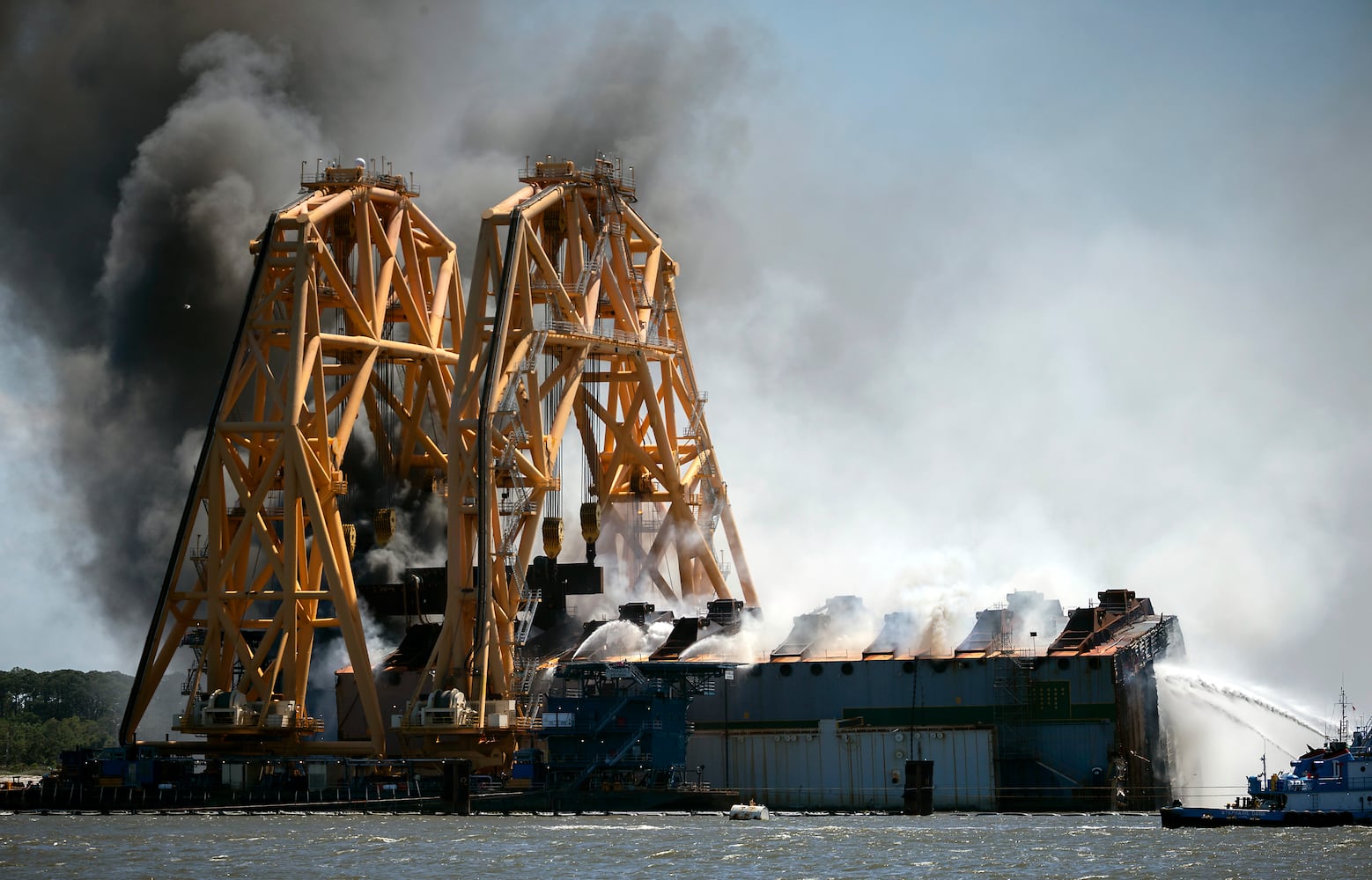 Overturned Cargo Ship Georgia