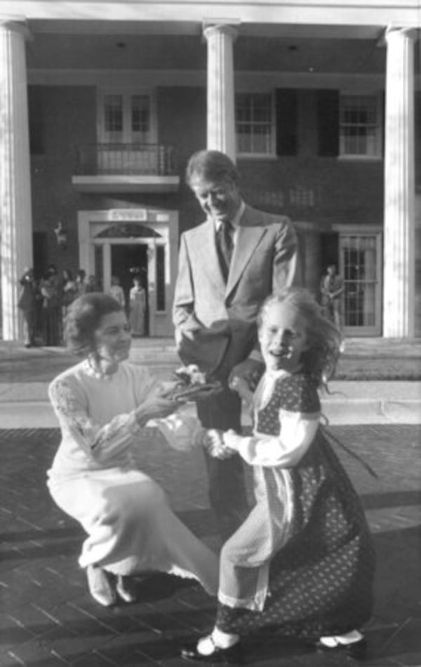 As the wife of the then Vice President, Betty Ford made a trip to the Georgia governor's mansion to visit Georgia Gov. Jimmy Carter and 5-year-old daughter Amy. Carter later defeated Gerald Ford for the presidency.