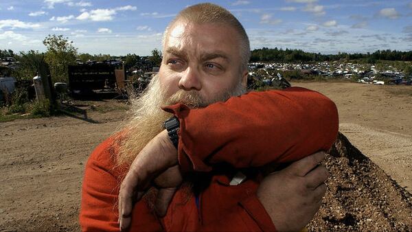 Steven Avery is pictured at his family's salvage yard in 2003, two weeks after being exonerated in a rape case for which he spent 18 years in prison. Avery was later convicted of the Oct. 31, 2005, murder of Teresa Halbach at the same salvage yard.