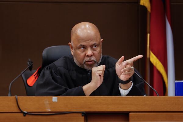 Fulton County Chief Judge Ural Glanville listens to witnesses testify during Atlanta rapper Young Thug’s ongoing gang and racketeering trial at Fulton County Courthouse on  Tuesday, Jan. 2, 2024. (Natrice Miller/ Natrice.miller@ajc.com)