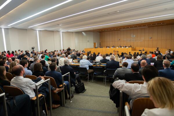 Leaders of the U.S. Securities and Exchange Commission were in Atlanta recently to hold a committee meeting and hear from investors in gatherings at Georgia State University’s law school. Photo courtesy of the SEC.