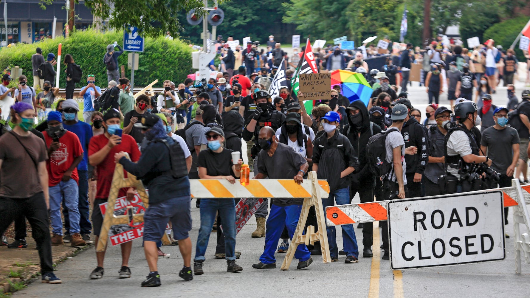 Stone mountain protest