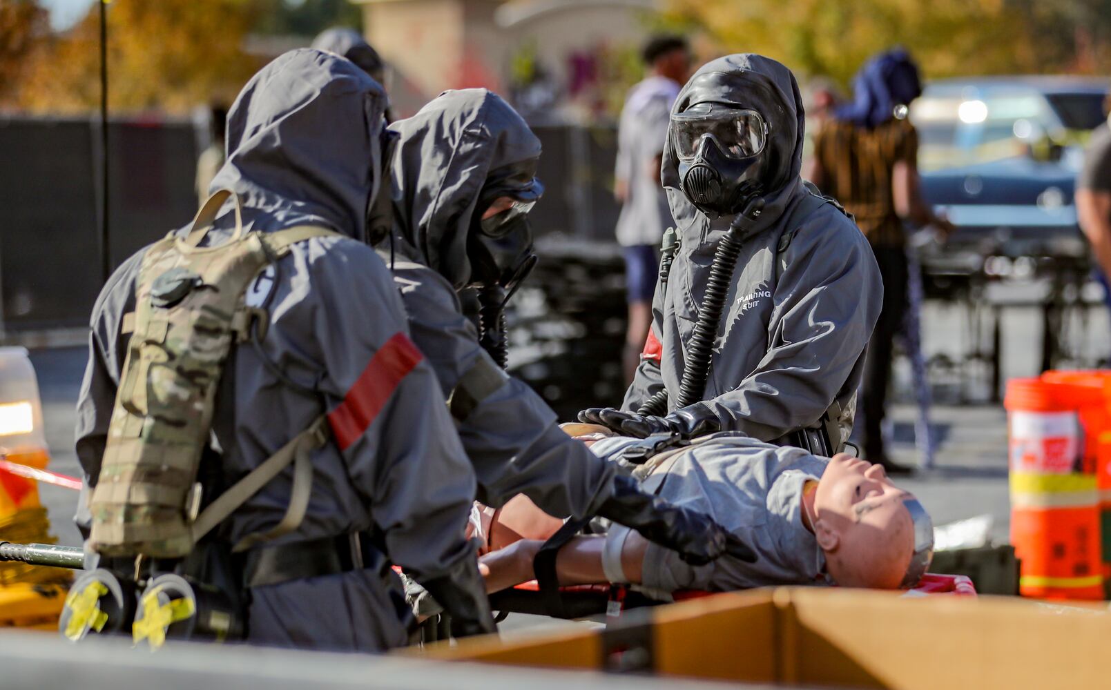 November 2, 2022 Atlanta: The Atlanta-Fulton County Emergency Management Agency and several other agencies participated in nuclear detonation mock exercises. (John Spink / John.Spink@ajc.com) 

