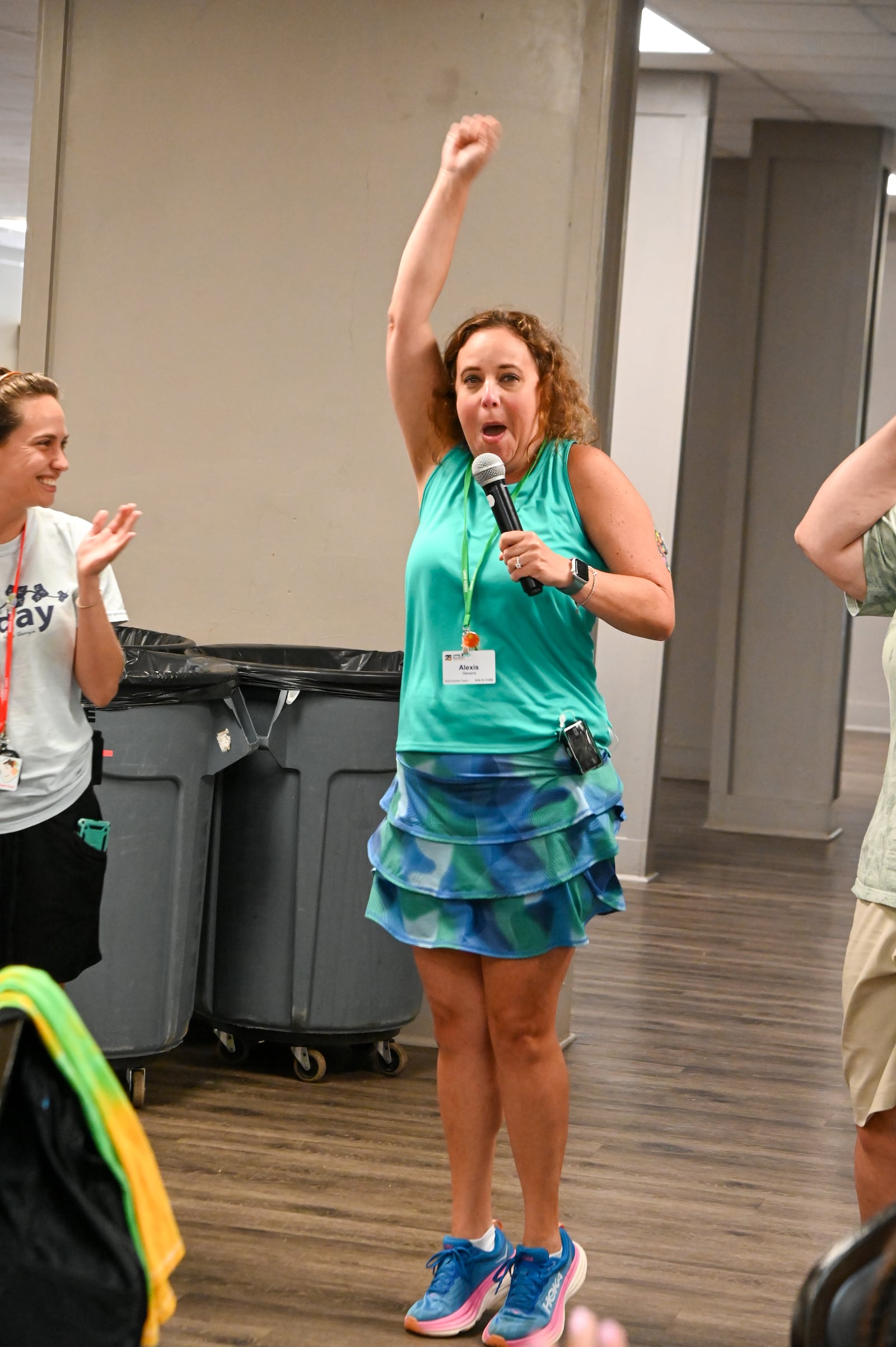 AJC reporter Alexis Stevens celebrates living 41 years with Type 1 diabetes while volunteering during a summer camp session. Jennie Clayton/Special to the AJC