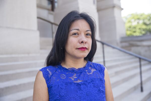 Georgia Rep. Brenda Lopez Romero, D-Norcross, in front of the Georgia State Capitol building in Atlanta, Thursday, July 18, 2019. ALYSSA POINTER/ALYSSA.POINTER@AJC.COM