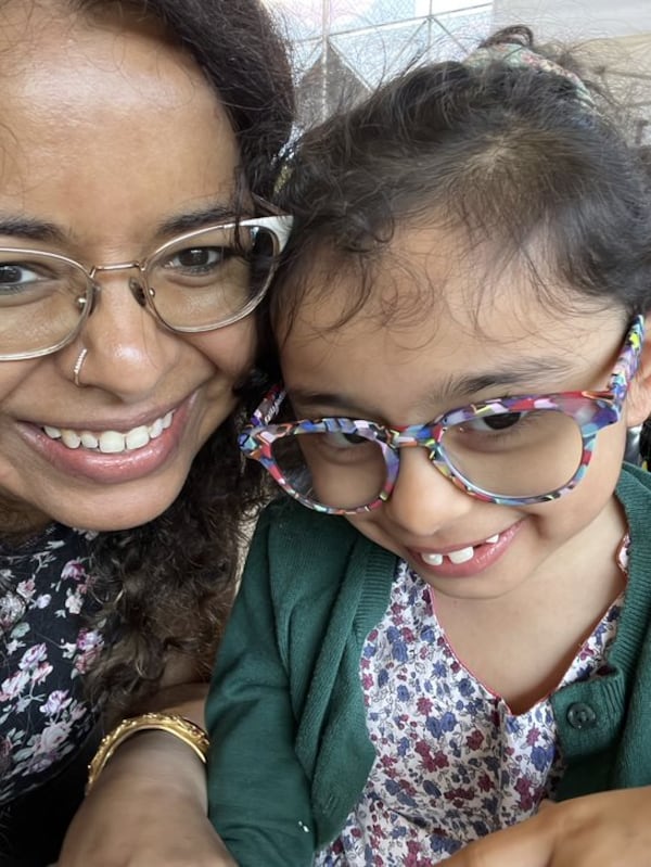 Usree Bhattacharya with her daughter Kalika