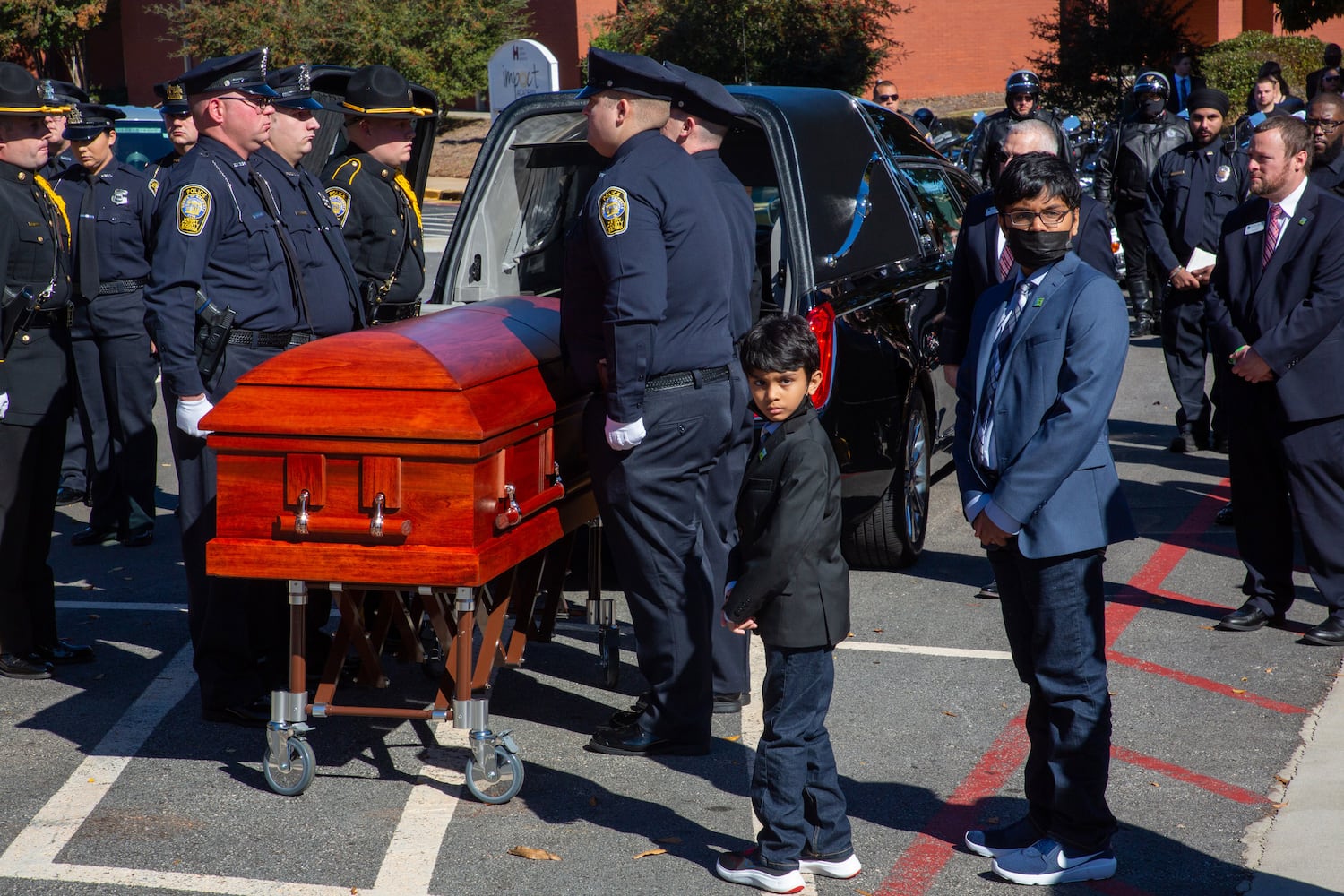 funeral service for Officer Paramhans Desai