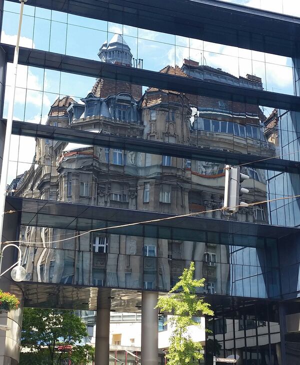 "I took this photo in Budapest, Hungary last year. I found the reflection of an old ornate building against a new modern building to be quite striking," wrote Hank Collier of Dunwoody,