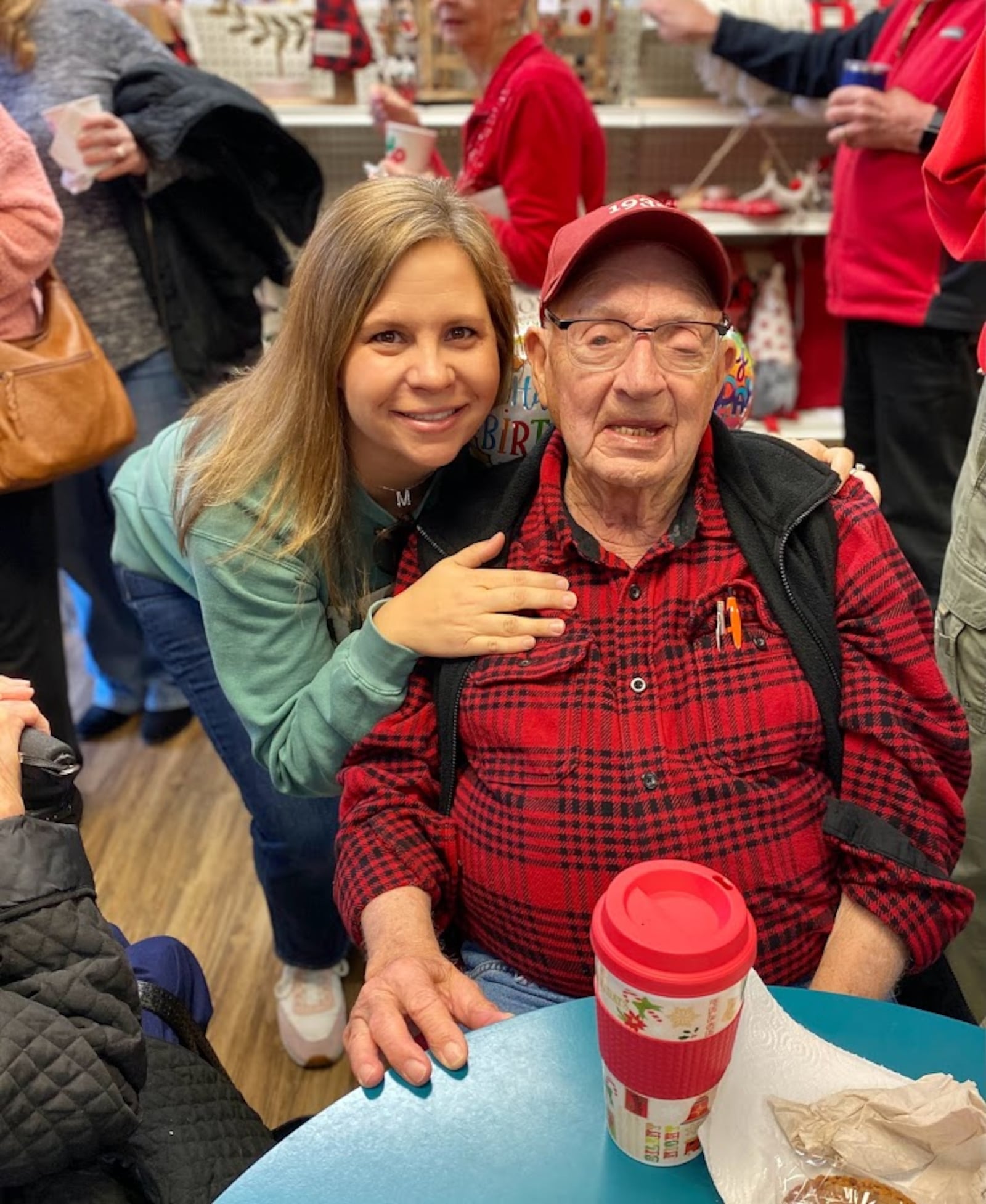 Keri Janton with Robert Blan at Sherwood's Drug Store in Buford.