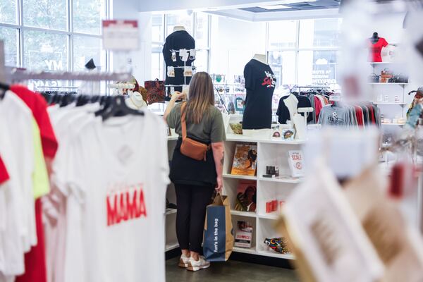 A customer shops at The Sistah Shop at Atlantic Station in Atlanta on Friday, Sept. 13, 2024. (Natrice Miller/ AJC)