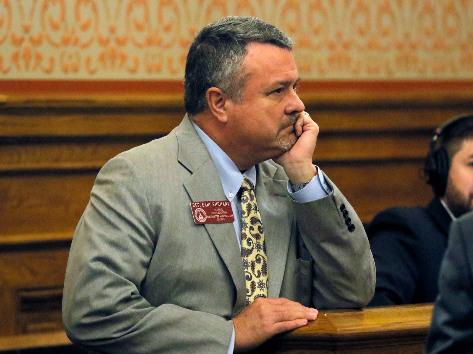 State Rep. Earl Ehrhart, R - Powder Springs, watches debate of a bill he sponsored in 2017. (BOB ANDRES /BANDRES@AJC.COM)