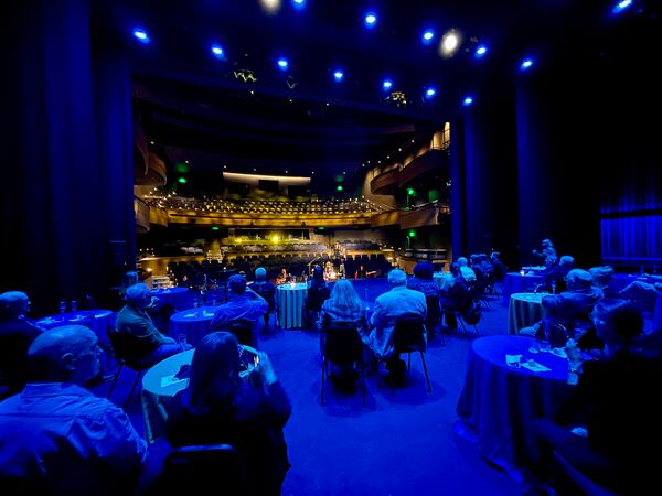 Patrons experience the VIP experience in the Grand Theatre for the Lawrenceville Arts Center's grand opening.
Photo by Bruce Johnson