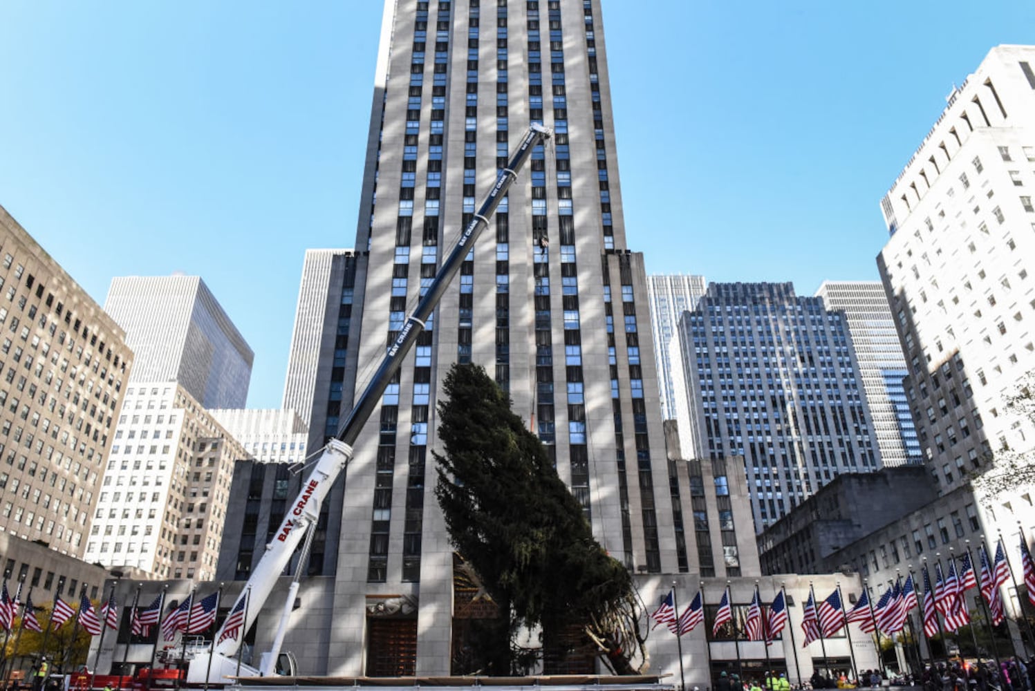 rockefeller center plaza christmas tree