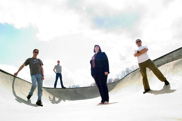 Pylon in 2005 was Randy Bewley (from left), Michael Lachowski, Vanessa Hay, Curtis Crowe. Courtesy of Jason Thrasher