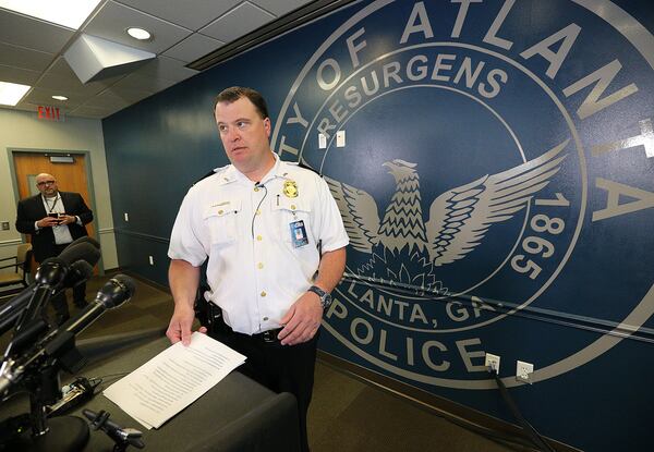 Feb 27, 2018 Atlanta: Major Michael O’Connor, Atlanta Police Department Major Crimes Commander, arrives for a press conference on missing CDC researcher Timothy Cunningham at the Atlanta Public Safety Headquarters on Tuesday, Feb 27, 2018, in Atlanta. Curtis Compton/ccompton@ajc.com