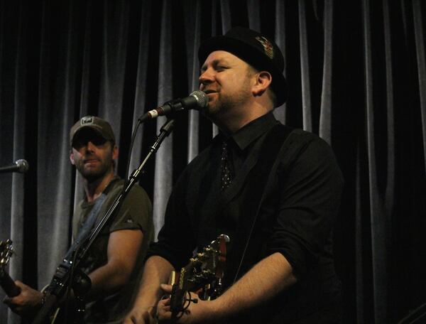 Kristian Bush, with Canaan Smith, played several new songs from his upcoming solo debut. Photo: Melissa Ruggieri/AJC.