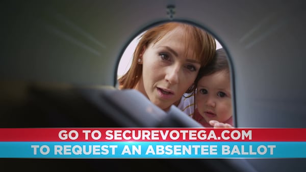 Advertisements airing on TV, radio and social media encourage Georgia voters to cast their ballots by absentee or at in-person early voting locations.