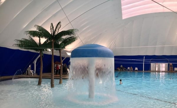 It may be the coldest so far this winter outside but inside Liberty Township’s Lakota YMCA giant, new pool dome it’s a balmy 84 degrees. The pressurized, 25,000-square-foot bubble is the largest in Butler County and has now doubled the water capacity offerings of the YMCA for year around fun. 